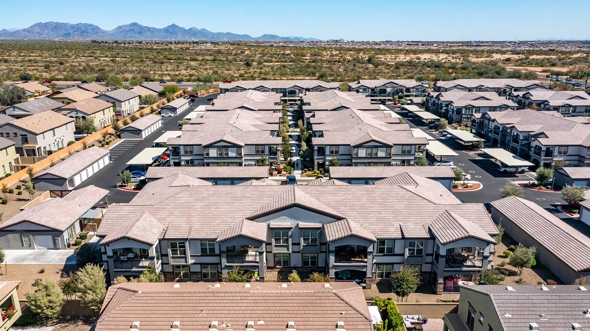 Aerial community view at Senita on Cave Creek.