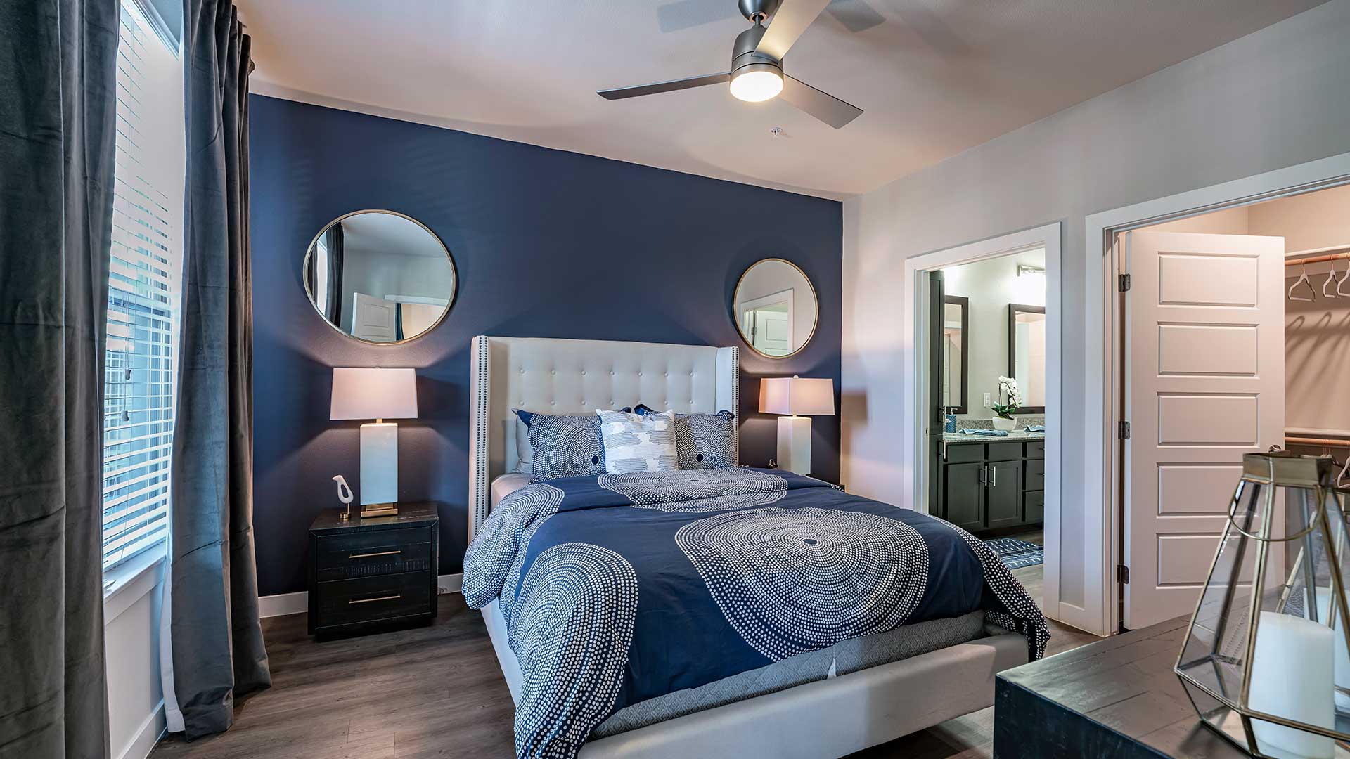 Furnished bedroom shown — representative home at Senita on Cave Creek.